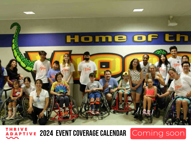 Thrive Adaptive 2024 event coverage calendar coming soon. LuskinOIC CP Camp Group photo